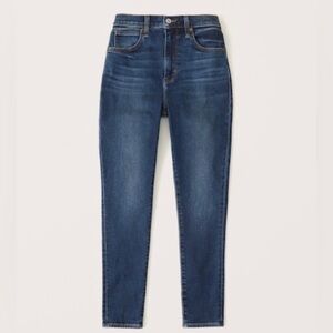 Abercrombie & Fitch High Rise Super Skinny Ankle Jeans Dark Wash 27 4 Short